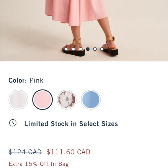O Ring Puff Sleeve Midi Dress - Picture 6 of 7